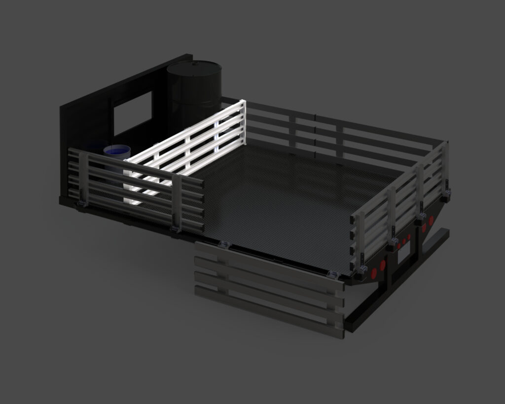 SQUARE BED SQUARE HEAD 2 POST PER GATE 12 FTMID AND TAIL
