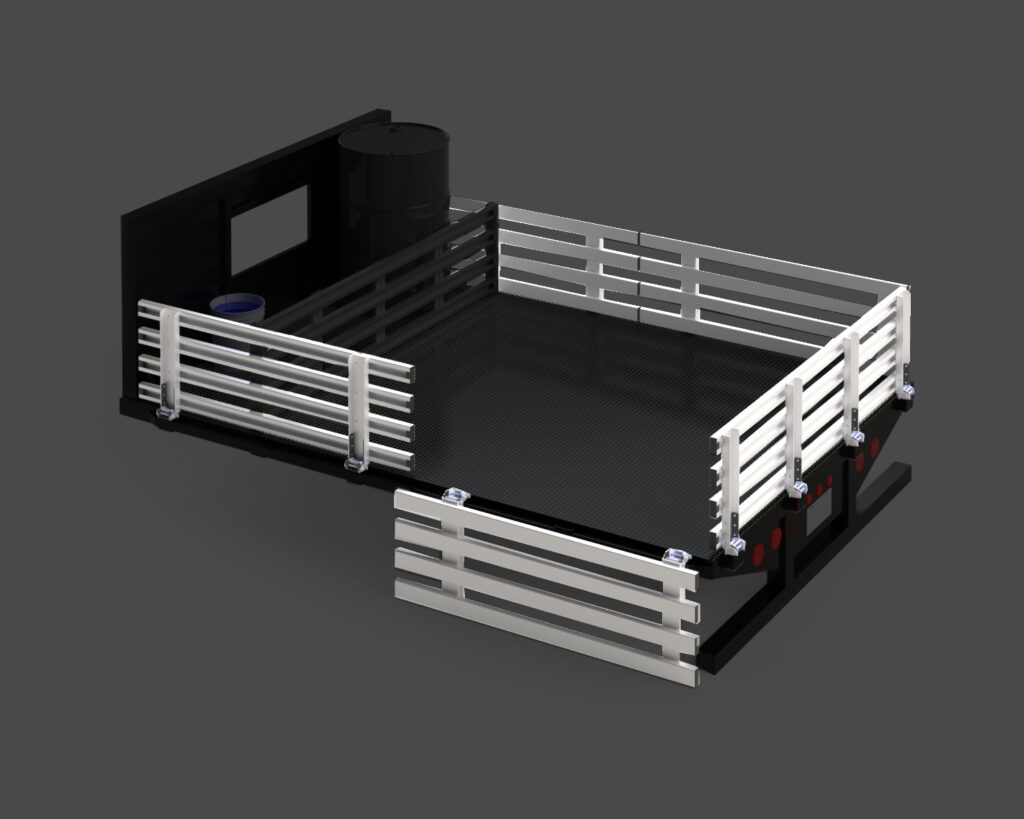 SQUARE BED SQUARE HEAD 2 POST PER GATE 12 FTMID AND TAIL